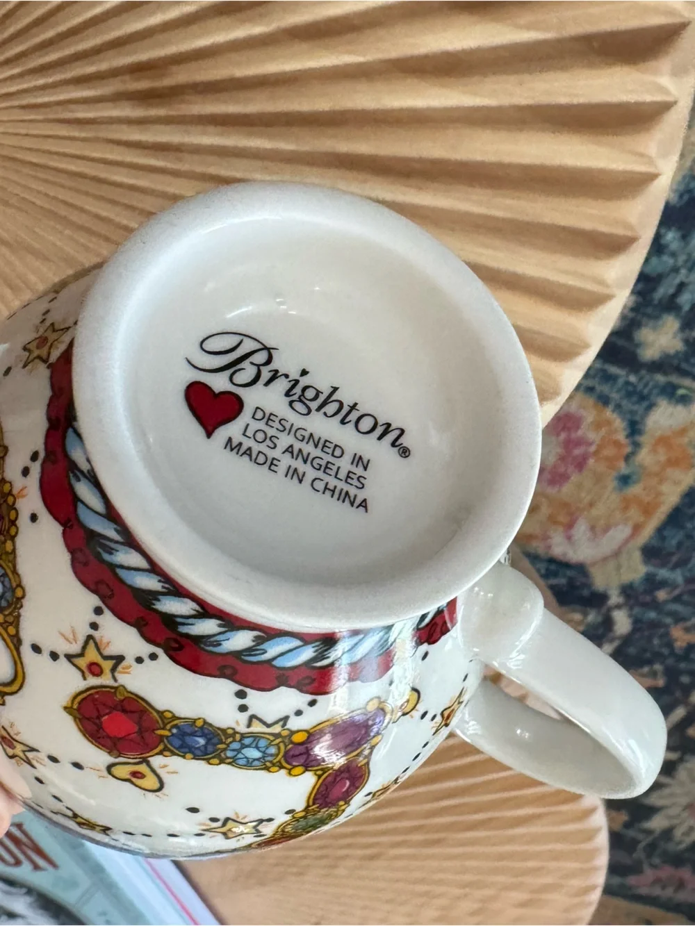 Brighton Jewel & Love limited edition porcelain coffee Latte mugs Bow Love